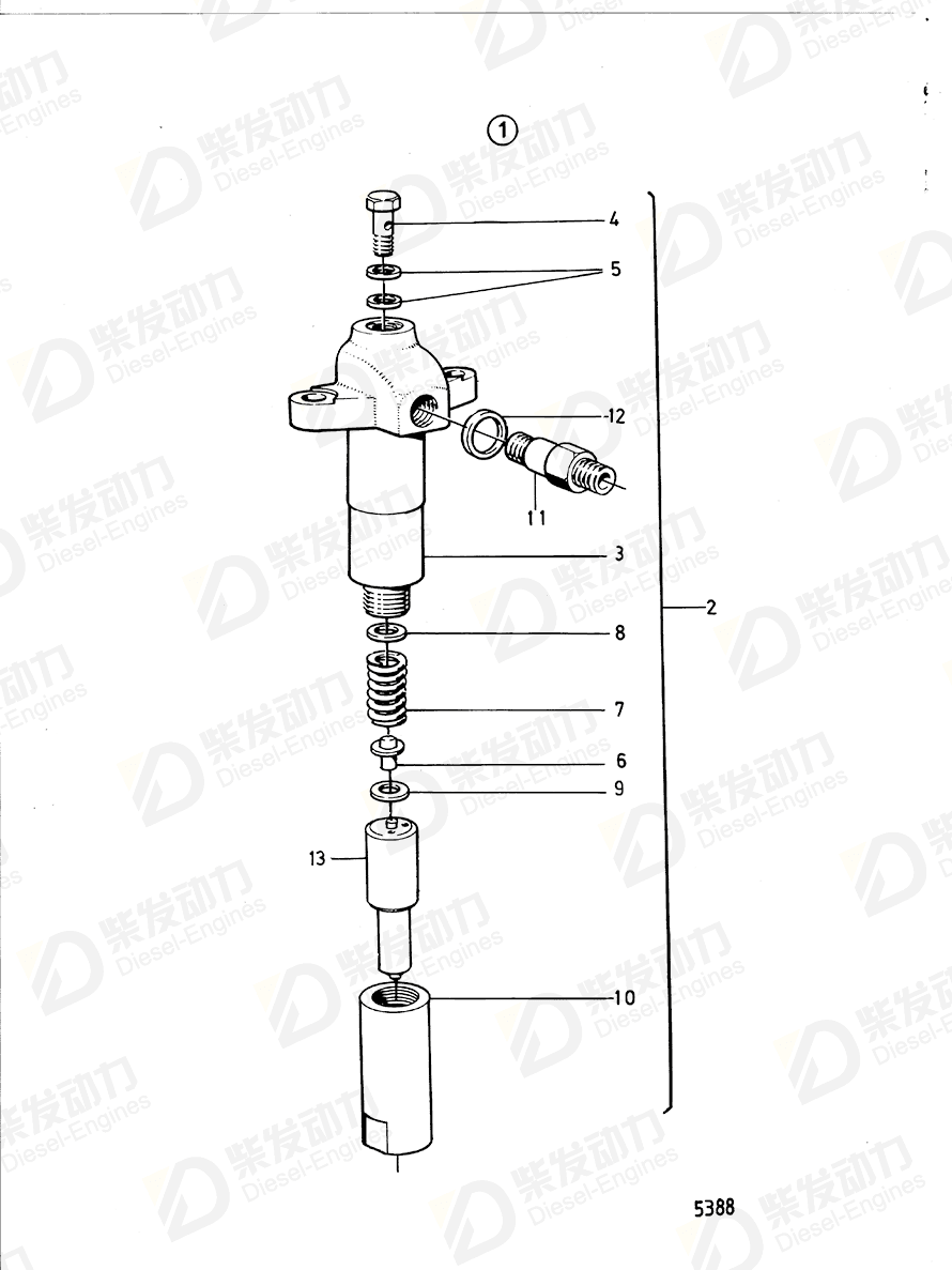 volvo penta Nipple 244400 Drawing